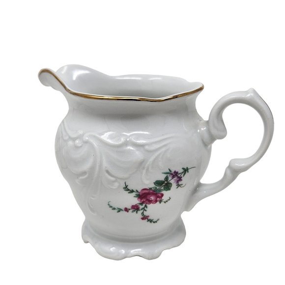 Vintage Wawel Royal Vienna Collection Sugar Bowl with Lid & Creamer White Floral - Picture 12 of 16